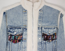 Load image into Gallery viewer, ADULT Teddy Denim Jacket