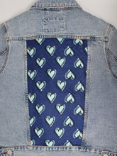 Load image into Gallery viewer, ADULT Heart Denim Jacket w/ Detachable Faux-Fur Collar