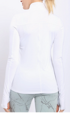 Load image into Gallery viewer, White Embroidered Half-Zip Pullover