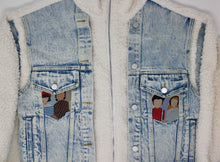 Load image into Gallery viewer, ADULT Teddy Denim Jacket