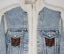 Load image into Gallery viewer, ADULT Teddy Denim Jacket