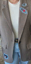 Load image into Gallery viewer, ADULT Houndstooth Oversized Patched Blazer