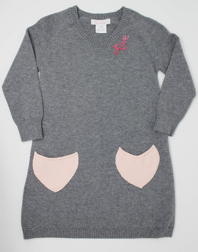 KIDS Hand-Embroidered Sweater Dress