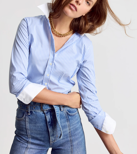 ADULT CC Arm Patch Striped Top