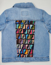 Load image into Gallery viewer, KIDS Rainbow F Denim Jacket