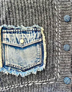 Denim Pocket Cardigan