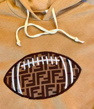 Load image into Gallery viewer, ADULT Football Hoodie in Camel