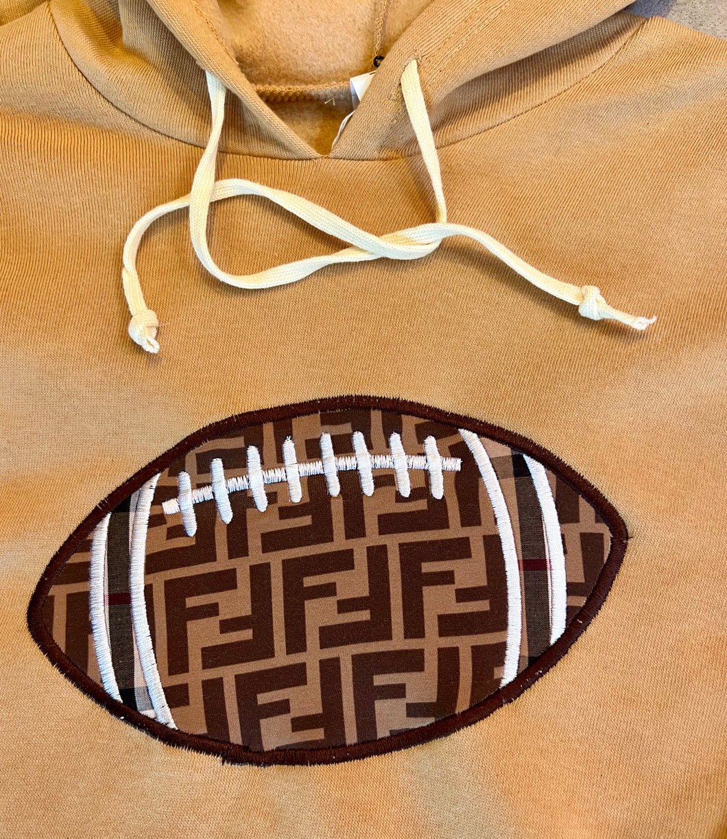 ADULT Football Hoodie in Camel