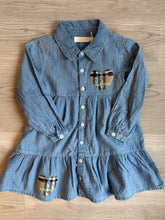 Load image into Gallery viewer, KIDS Heart Chambray Dress