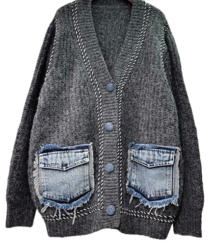 Denim Pocket Cardigan