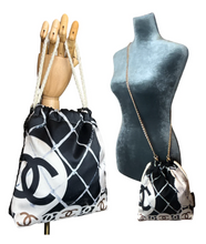 Load image into Gallery viewer, CC B&amp;W Drawstring Bag