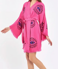 Load image into Gallery viewer, Evil Eye Kimono Robe
