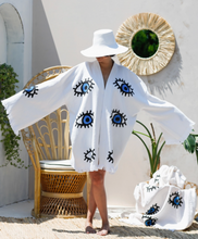Load image into Gallery viewer, Evil Eye Kimono Robe