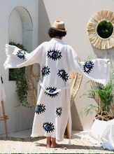 Load image into Gallery viewer, Organic Evil Eye Kimono Robe