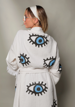 Load image into Gallery viewer, Organic Evil Eye Kimono Robe