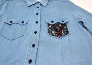 ADULT "V" Denim Top