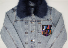 Load image into Gallery viewer, ADULT FF Denim Jacket w/ Detachable Faux-Fur Collar