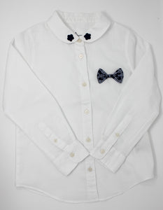 KIDS Floral Bow Oxford