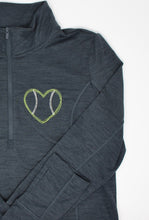 Load image into Gallery viewer, Black Embroidered Half-Zip Pullover
