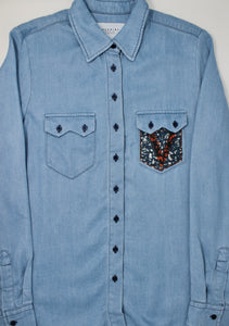 ADULT "V" Denim Top