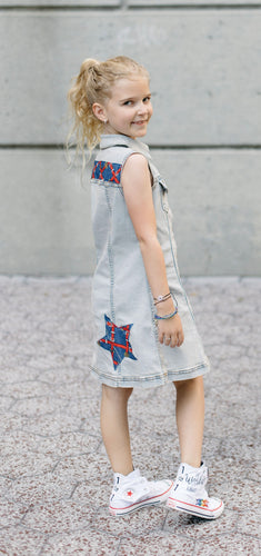 KIDS/TWEENS Nautical Eco-Denim Dress
