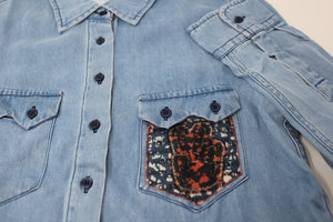 ADULT Peace Denim Top