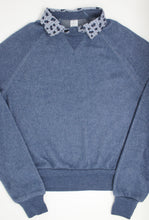 Load image into Gallery viewer, KIDS Floral Collar Organic Sweatshirt