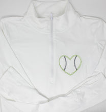 Load image into Gallery viewer, White Embroidered Half-Zip Pullover