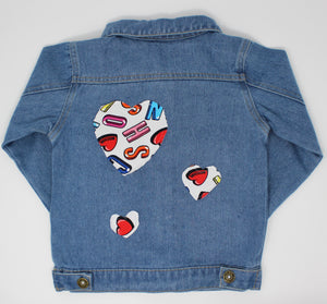 KIDS Heart Patch Denim Jacket