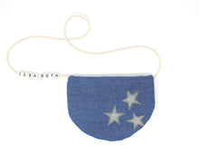 Load image into Gallery viewer, Personalized Denim Beaded Name Purse
