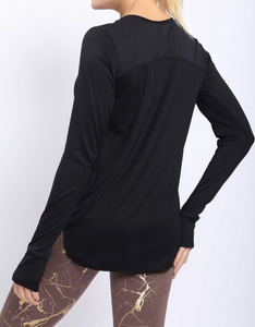 Ballin Active Tennis Top in Black