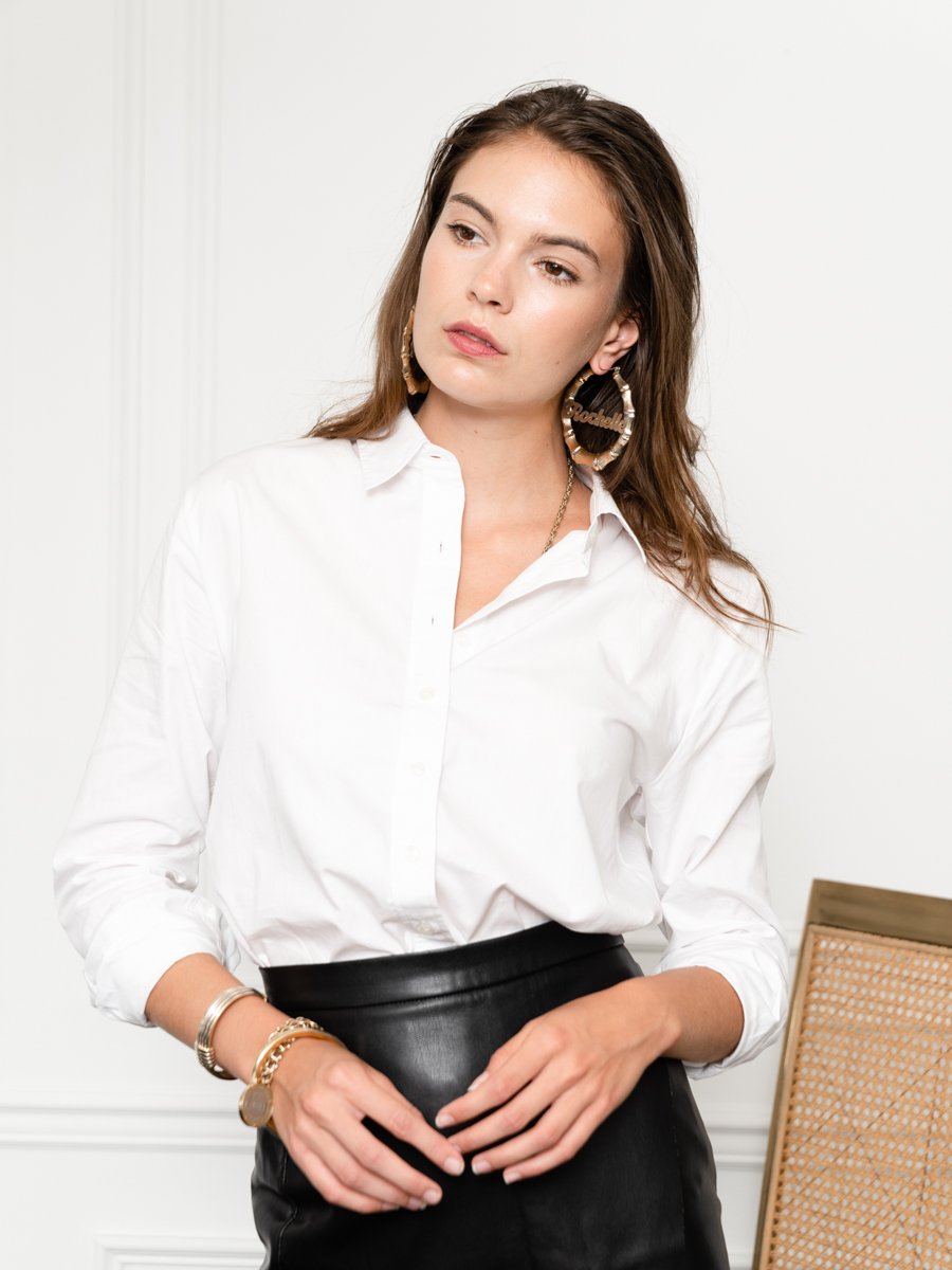Customizable Boyfriend Oxford in White