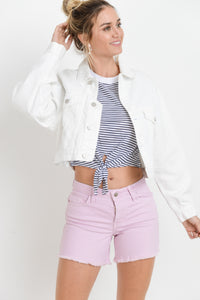 Customizable White Denim Jacket