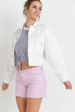 Load image into Gallery viewer, Customizable White Denim Jacket