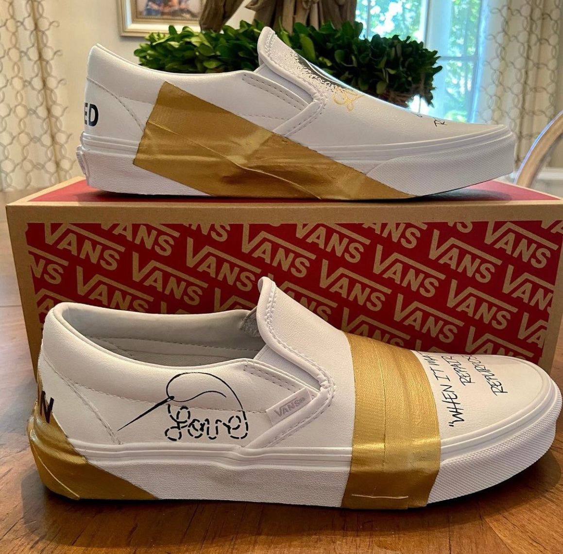 Custom Painted Vans Slip-Ons