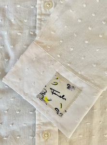 ADULT Floral Cap Swiss Dot Top