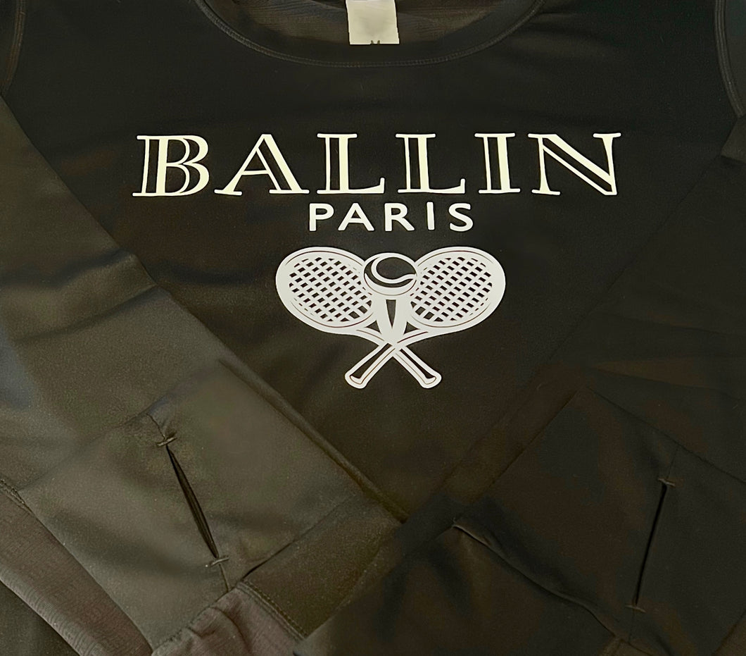 Ballin Active Tennis Top in Black