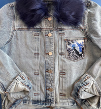 Load image into Gallery viewer, ADULT Erdem Denim Jacket w/ Detachable Faux-Fur Collar