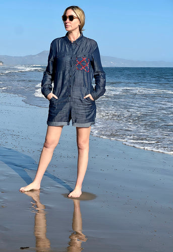 ADULT Nautical Short Jumpsuit